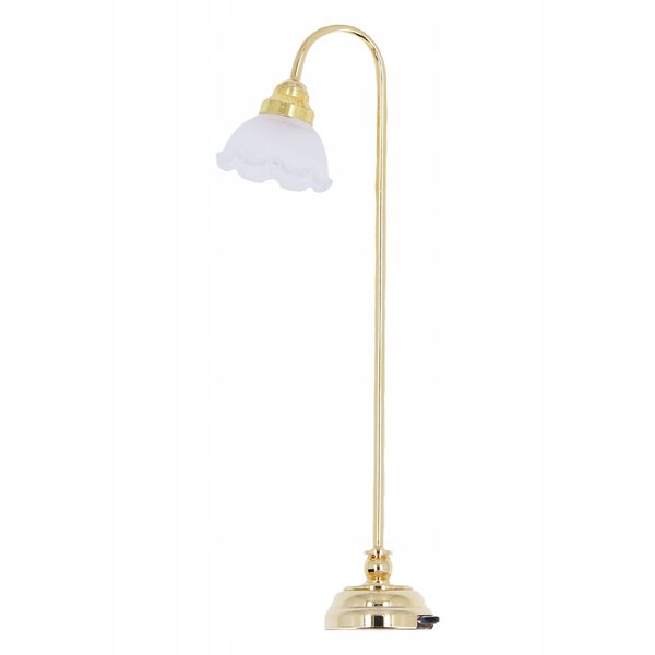 Lampada da Terra Miniatura 1:12 per Case di Bambole con Luce Vintage a Batteria