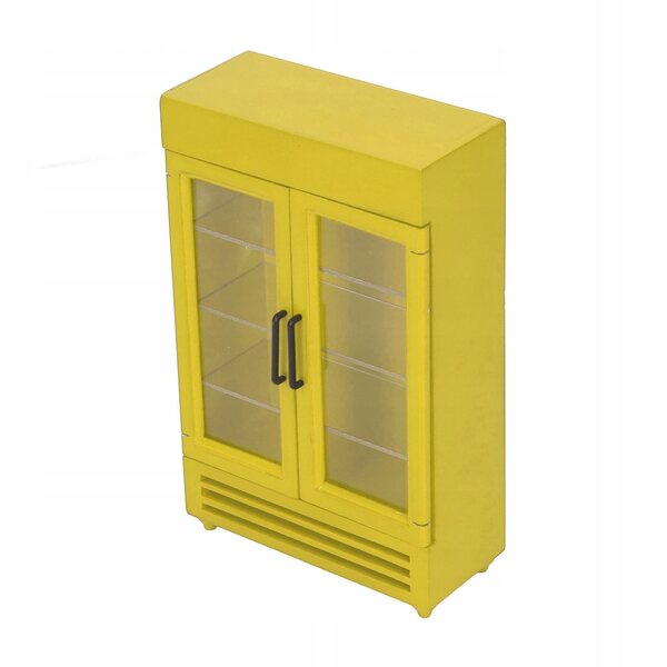 Miniatura frigorifero in legno per case delle bambole Exquable portatile