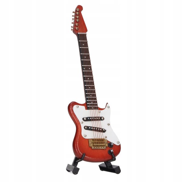 Miniatura chitarra in legno per casa delle bambole, leggera e raffinata