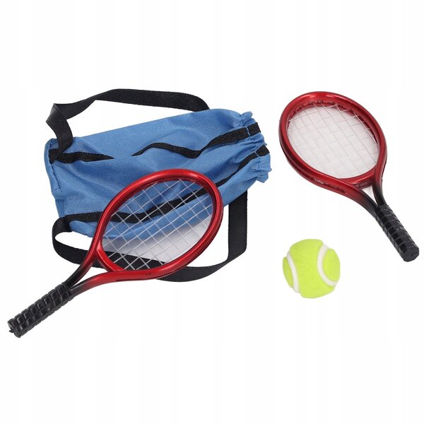 Mini-Tennisschläger-Set für 1:12 Puppen mit Ball und Plastiktüte