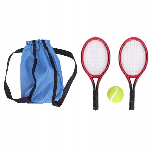 Mini-Tennisschläger-Set für 1:12 Puppen mit Ball und Plastiktüte