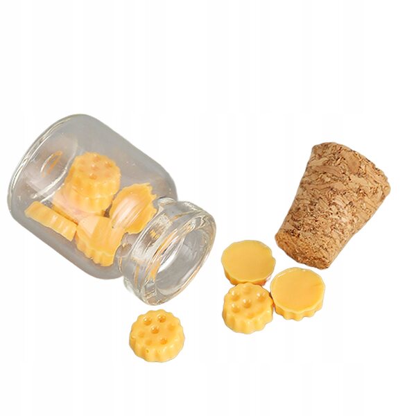 Set 10 Miniature Cibi per Casa delle Bambole Accessori Realistici in Resina e Vetro