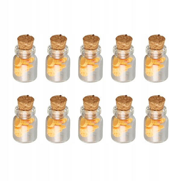 Set 10 Miniature Cibi per Casa delle Bambole Accessori Realistici in Resina e Vetro