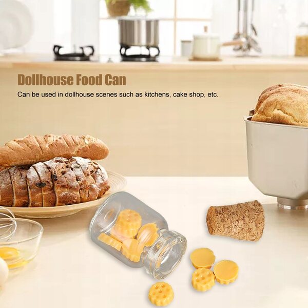 Set 10 Miniature Cibi per Casa delle Bambole Accessori Realistici in Resina e Vetro