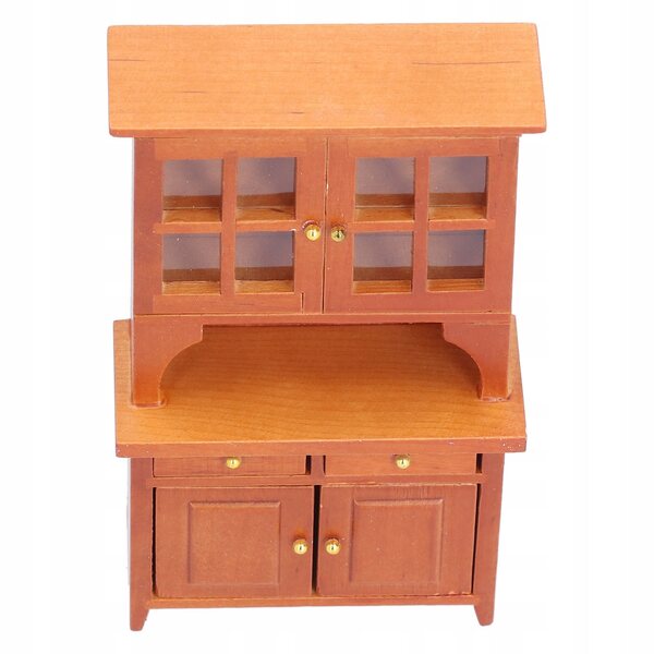 1:12 Puppenhaus-Miniatur-Holzmöbel mit Messinggriff