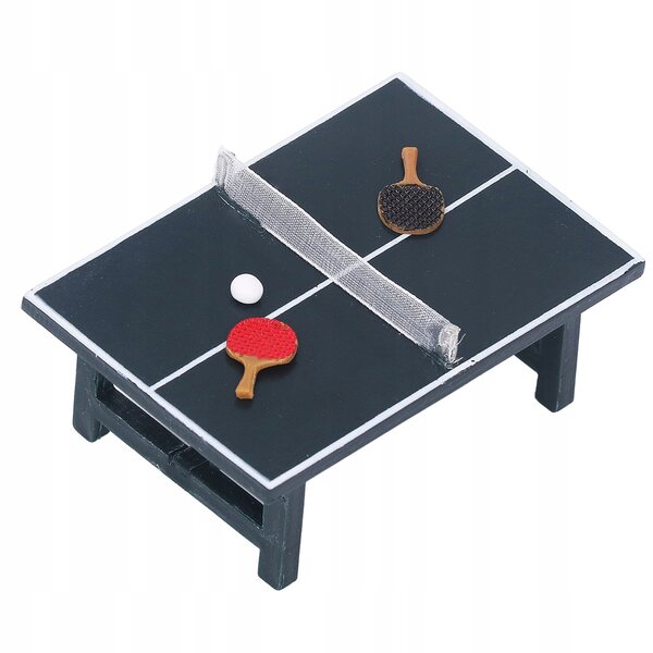 Miniatura Tavolo da Tennis in Resina Realistica per Casa delle Bambole 1:12