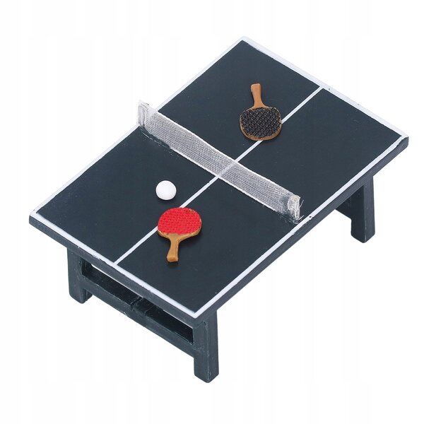 Miniatura Tavolo da Tennis in Resina Realistica per Casa delle Bambole 1:12