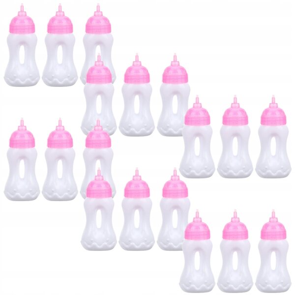 20 transparente Mini-Flaschen für Puppen, Kinderspiel und Dekoration