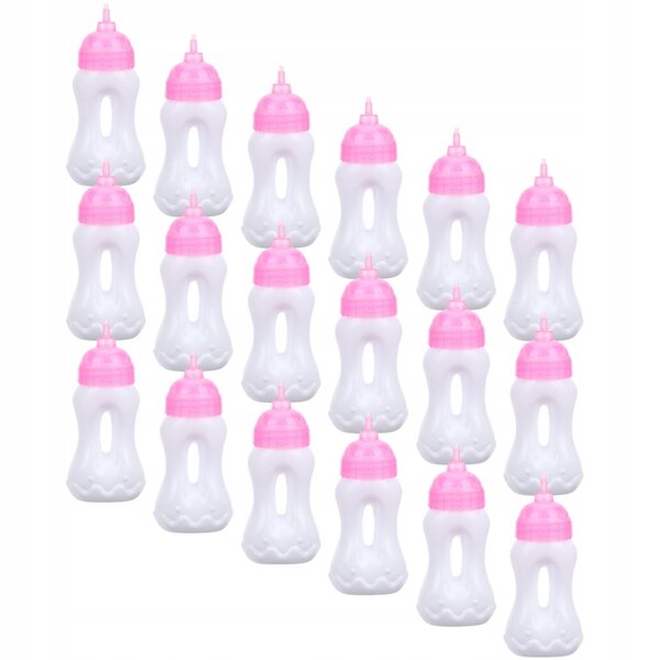 20 transparente Mini-Flaschen für Puppen, Kinderspiel und Dekoration