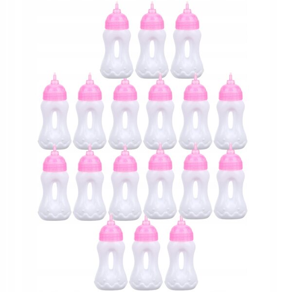 20 transparente Mini-Flaschen für Puppen, Kinderspiel und Dekoration