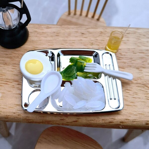 Miniatura piatto da pranzo realistica per bambole, giocattolo decorativo e creativo