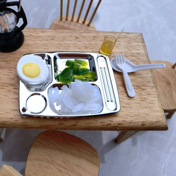 Miniatura piatto da pranzo realistica per bambole, giocattolo decorativo e creativo