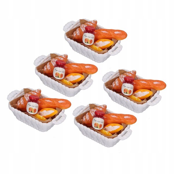 Set 5 miniature alimenti per casa delle bambole bottiglia ketchup dettagli realistici