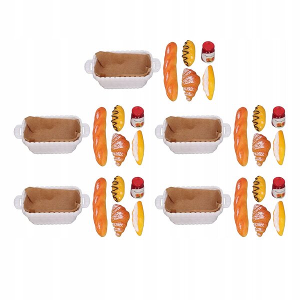 Set 5 miniature alimenti per casa delle bambole bottiglia ketchup dettagli realistici
