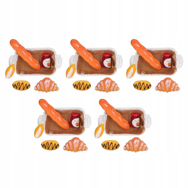 Set 5 miniature alimenti per casa delle bambole bottiglia ketchup dettagli realistici