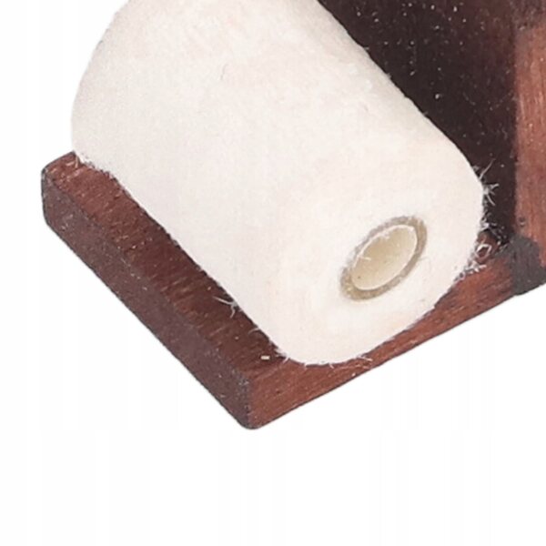 Miniatura dispenser carta igienica 1:12 per casette delle bambole in legno e metallo