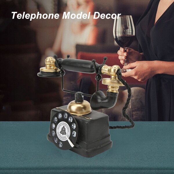 Modello Telefono Vintage in Resina Sintetica per Decorazione Casa e Locale