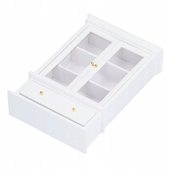 Maßstab 1:12 Puppenhaus Holzmöbel Miniatur Dekoschrank