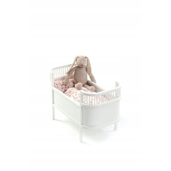 Lettino per Bambole Smallstuff Rosaline Bianco - Dimensioni 38x56 cm, Tessuto Morbido