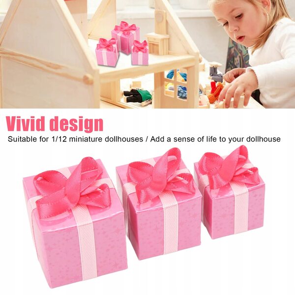 3er-Set Mini-Dekorationsboxen 1/12 Papierboxen für Heimwerker und Modellbau