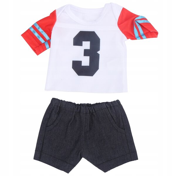 Set abbigliamento T-Shirt per bambola 18 pollici - completo maglietta e pantaloncini