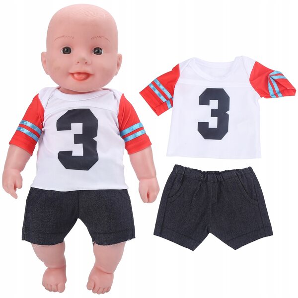 Set abbigliamento T-Shirt per bambola 18 pollici - completo maglietta e pantaloncini