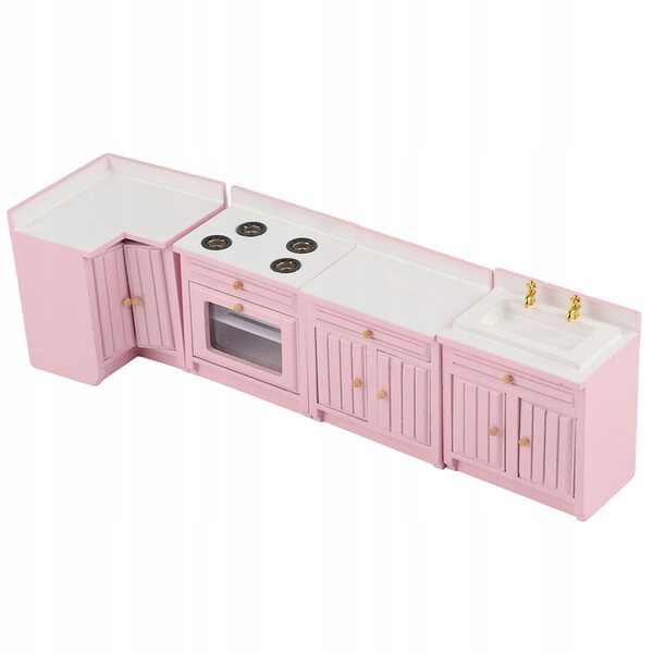 1:12 Miniaturhaus für Puppen mit elegantem und sicherem Küchenzubehör
