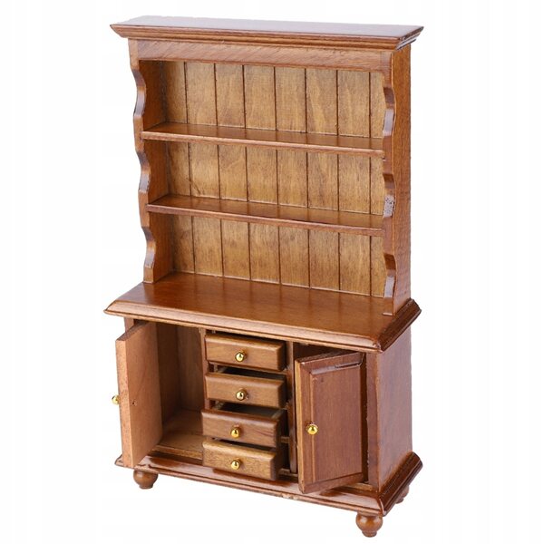 Miniatura 1:12 casa delle bambole con mensola e accessori libreria in legno