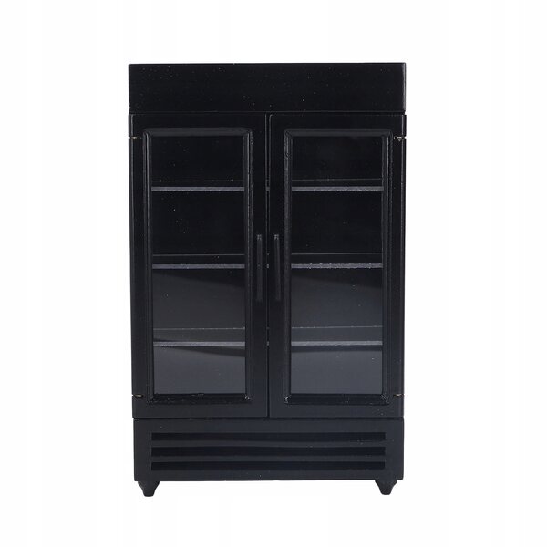 Mini frigorifero in legno per bambole - accessorio portatile per casette 1:12