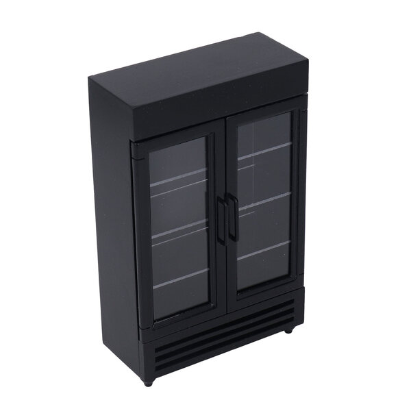 Mini frigorifero in legno per bambole - accessorio portatile per casette 1:12