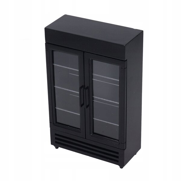 Mini frigorifero in legno per bambole - accessorio portatile per casette 1:12