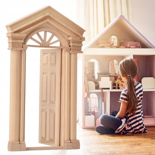 1:12 Miniaturhaus aus Holz für Puppenzubehör und DIY-Dekorationen