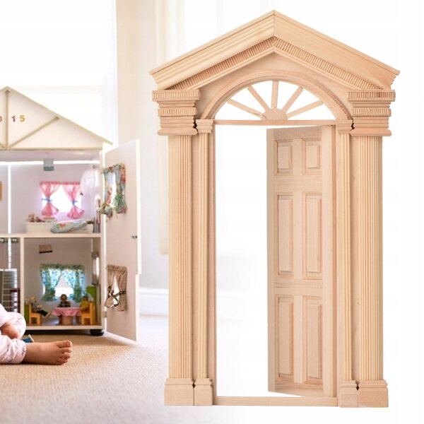 1:12 Miniaturhaus aus Holz für Puppenzubehör und DIY-Dekorationen