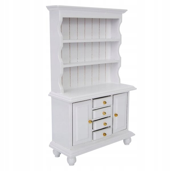 1:12 Holzschrank für Puppenhaus, drei Regale, dekoratives Accessoire