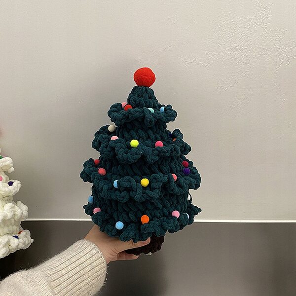 Komplettes Weihnachtsbaum-Häkelset für Anfänger mit Zubehör
