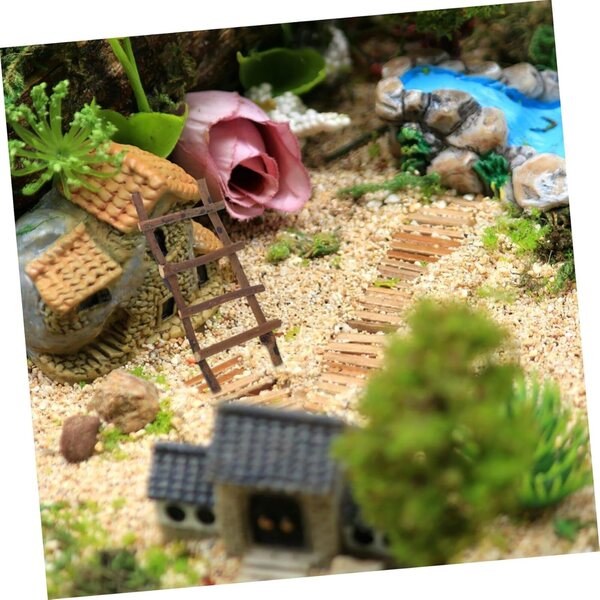 INOOMP 2 Scale in Miniatura in Rattan Scala da Giardino per Case delle Bambole