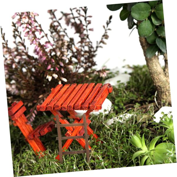 INOOMP 2 Scale in Miniatura in Rattan Scala da Giardino per Case delle Bambole