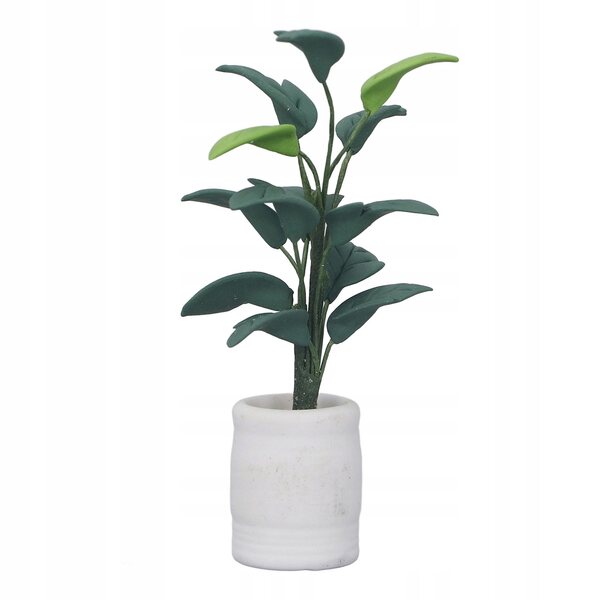 Pianta in vaso miniatura per casa delle bambole scala 1:12 modello realistico