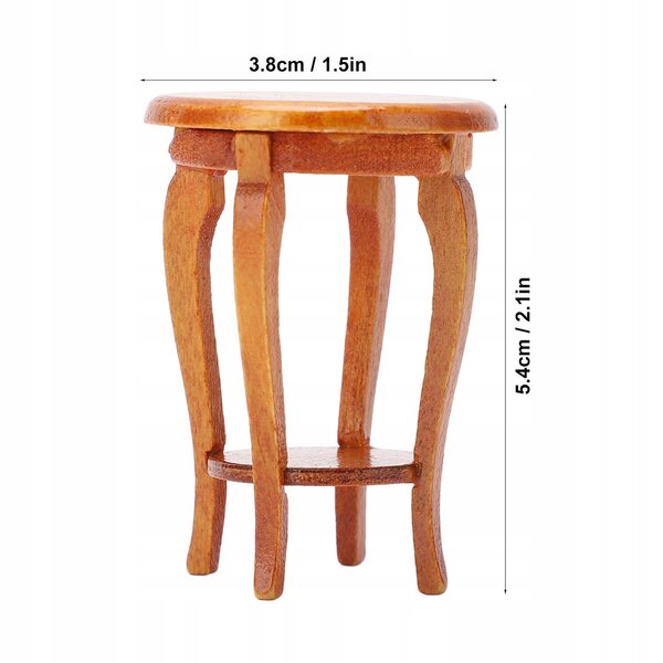 Mini modello stoca in legno di betulla per casa delle bambole 1:12