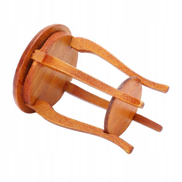 Mini modello stoca in legno di betulla per casa delle bambole 1:12