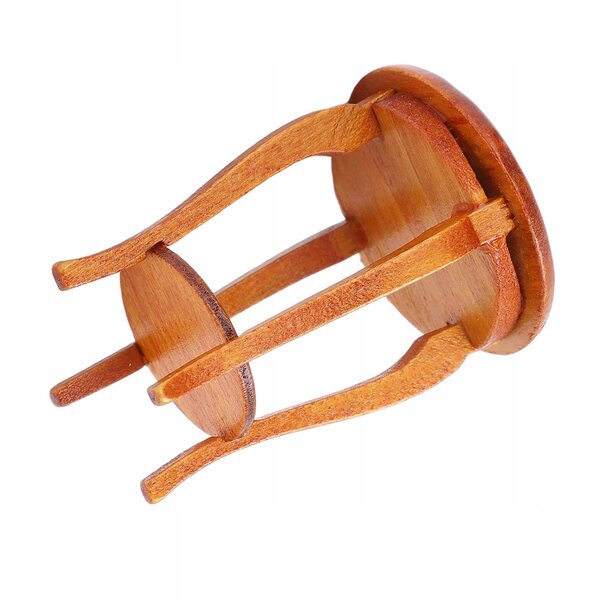 Mini modello stoca in legno di betulla per casa delle bambole 1:12