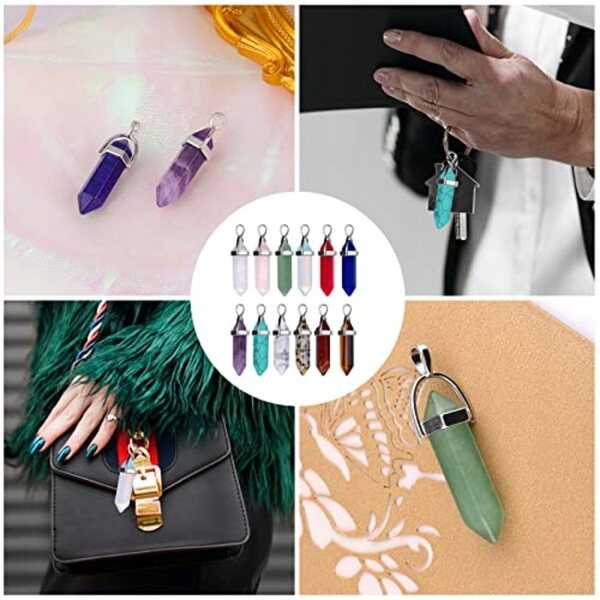 Set mit 12 langlebigen Chakra-Anhängern für Zuhause und Büro, in Geschenkbox