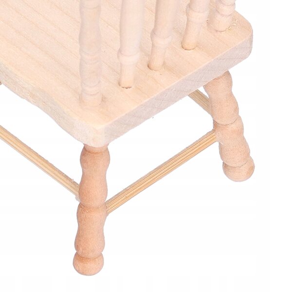 Miniatura Sedia per Casa delle Bambole 1:12 in Legno di Betulla Stile Retro