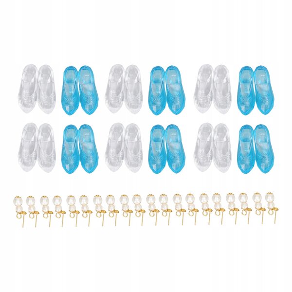 60-teiliges Set aus High-Heels-Schuhen und Accessoires für 1:12-Puppen