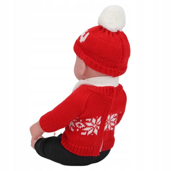 Weihnachtskleidung für 43-cm-Puppe mit Pullovern, Hosen und Mützen