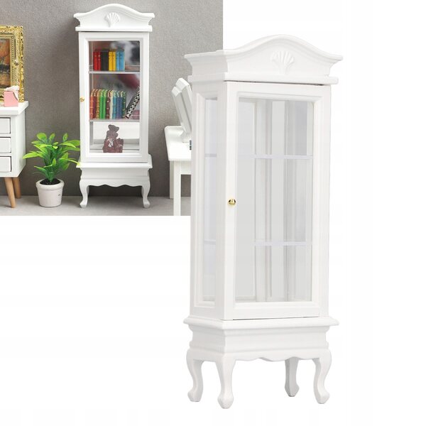 Miniatura mobiletto bianco 1:12 per casa delle bambole con tetto ad arco