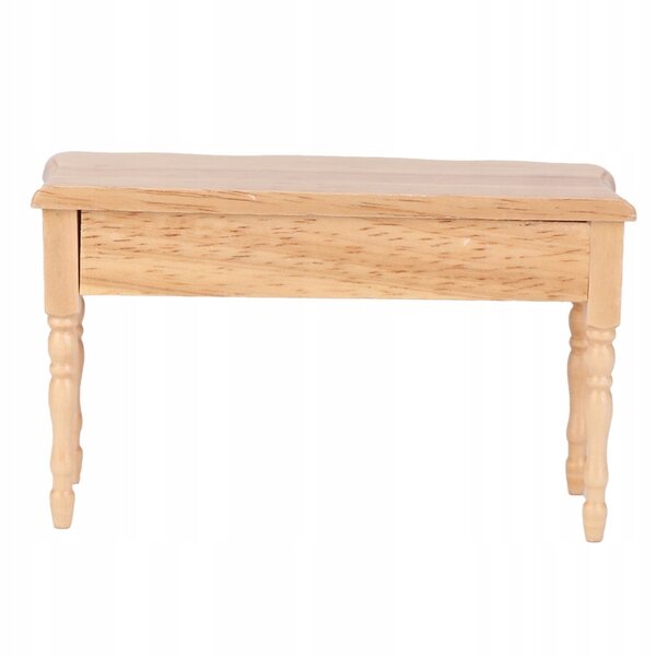 Miniatura tavolo da scrivania in legno ecologico per casa bambole 1:12