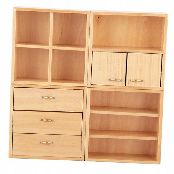 1:12 Holzmöbelset für Wohn- und Schlafzimmer im Puppenhaus