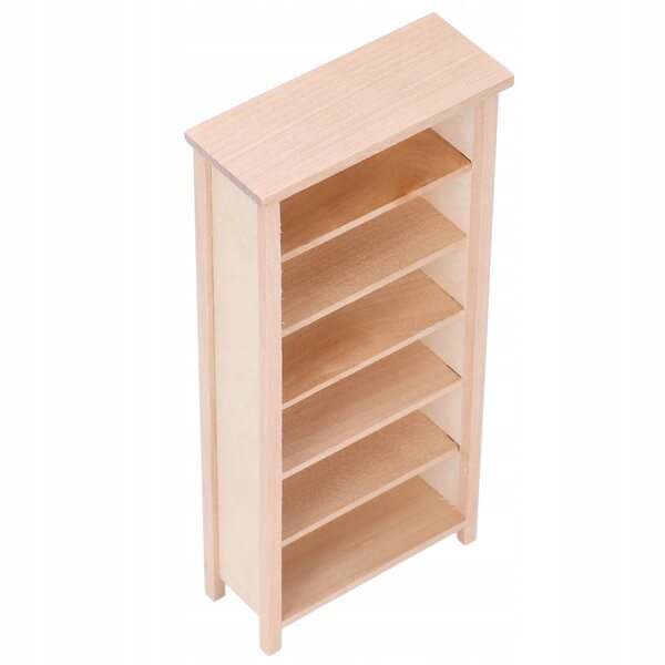 Libreria in miniatura 1:12 per Domček delle Bambole in Legno di Betulla Realistico