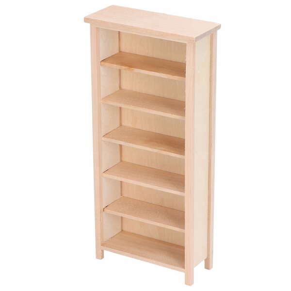 Libreria in miniatura 1:12 per Domček delle Bambole in Legno di Betulla Realistico